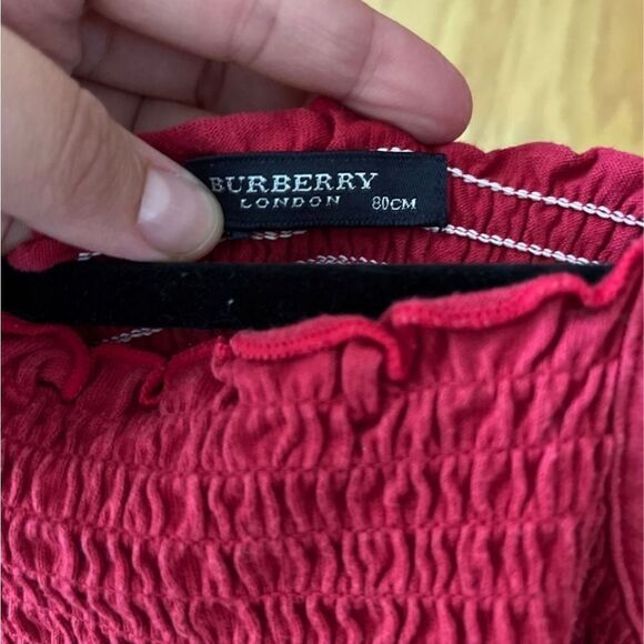 AUTHENTIC BURBERRY TODDLER GIRL TANK TOP NOVA CHECK TRIM 18 MONTHS - Picture 4 of 4